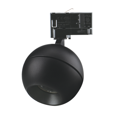Domus Moon Dimmable Head Spot LED Track Light Tri- Black/ White 6/9W 240V IP20 - 22800, 22801