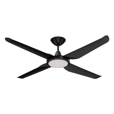 Domus Motion 4 Blade 52in. with Dimmable LED Light Ceiling Fan Tri- Black/ White 26W 240V - 60050, 60051