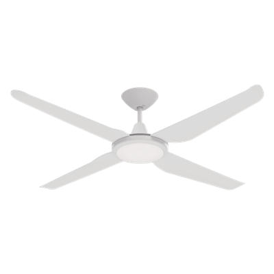 Domus Motion 4 Blade 52in. with Dimmable LED Light Ceiling Fan Tri - Black / White 26W 240V - 60050, 60051 - Domus Lighting