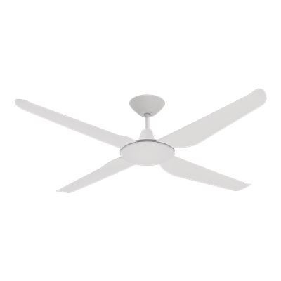 Domus Motion 4 Blade 52in. Ceiling Fan Tri - Black / White 26W 240V - 60040, 60041 - Domus Lighting