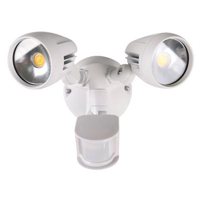 Domus Muro-Pro 30S Twin Head LED Spotlight Tri - Black / Dark Grey / White 30W 240V IP54 - 25062, 25063, 25064 -  Domus Lighting