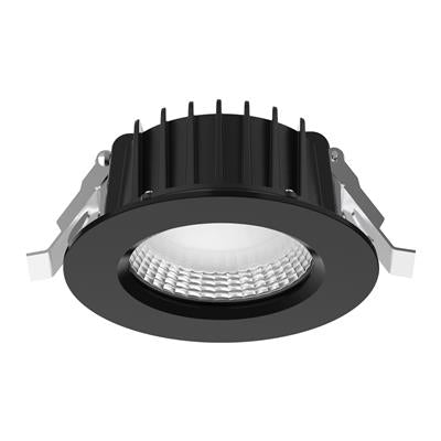 Domus Neo-Pro Round Recessed Dimmable LED Downlight Kit Tri - Black 13W 240V IP65 - 20915