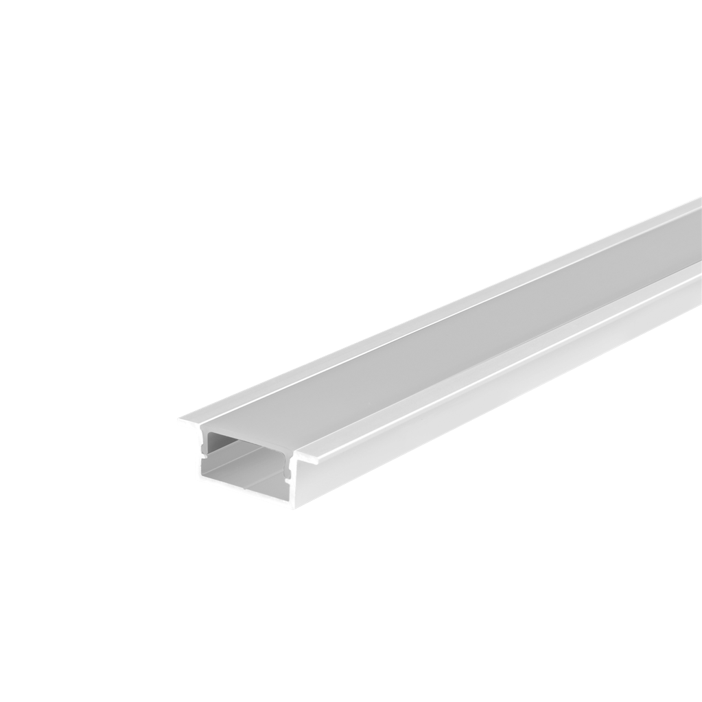 Domus NOVA-20-REC per metre c/w Diff & End Caps LED Channels and Accessories Black/ Aluminium/ White IP67 - 22942, 22941, 22943