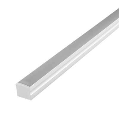 Domus OMEGA-17-SM per metre c/w Diff & End Caps LED Channel and Accessories Black/ Aluminium/ White - 22127, 22126, 22128