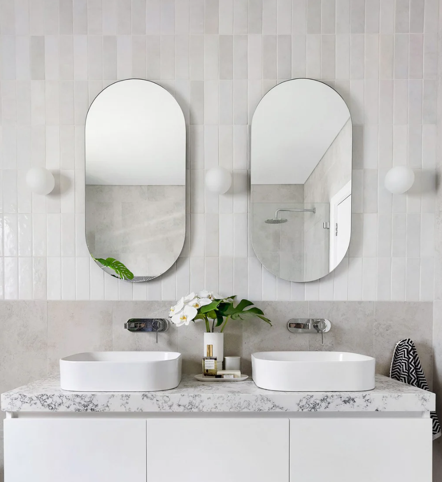 Lighting Republic Orb Mirror Wall Light White/ Iron/ Old Brass 12V IP44- LR.i01.54M.-12V