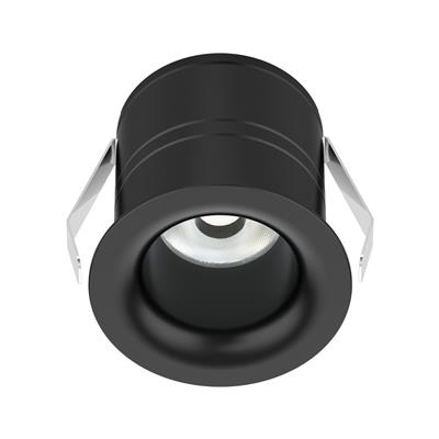 Domus Pico-7 Mini Round Dimmable LED Downlight Kit Tri - Black 7W 240V IP54 - 21581, 21666 - Domus Lighting