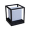 CUBED SHAPED PILLAR MOUNT IP65 E27 - Black