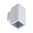 49266 Piper-1 Wall Square 240V 20W LED IP65 E27 PAR30 Exterior Wall Light White No Lamp Domus Lighting