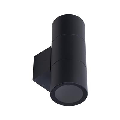 Domus Piper-2 Round Exterior Wall Lights 3000K 5000K Dark Grey 240V IP65 - 49214, 49215, 49217 - Domus Lighting