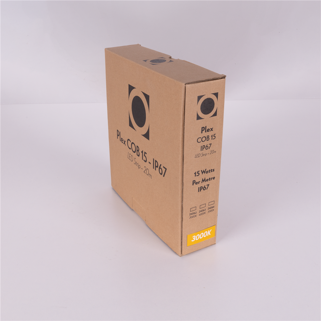 Domus PLEX-COB-15-IP67 20M LED Strip and Channels Tri - 15W 24V IP67 - 24062, 24063, 24064- Domus Lighting