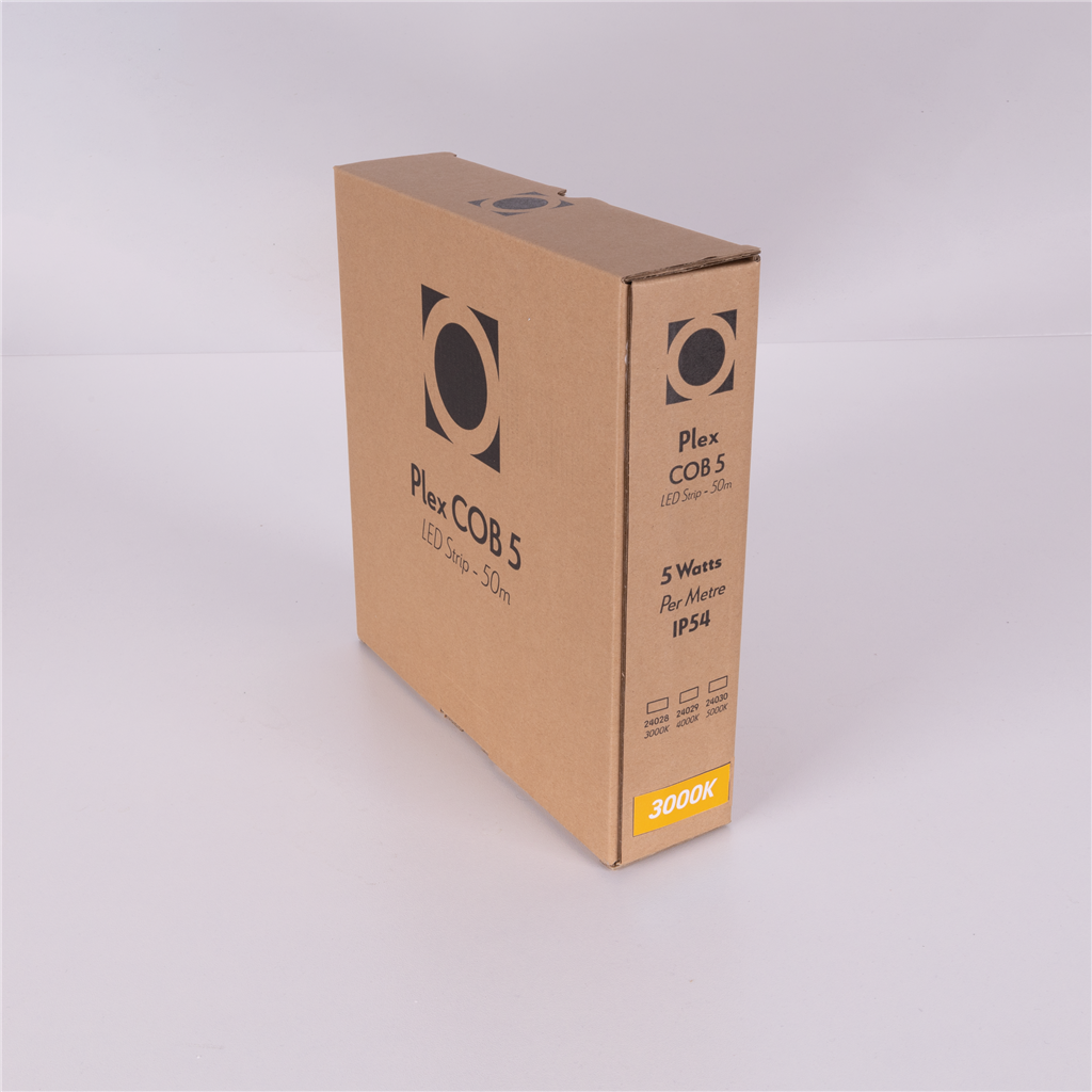 Domus PLEX-COB-5 LED Strip and Channels Tri - 5W 24V IP54 - 24028, 24029, 24030 50M PACK -  Domus Lighting