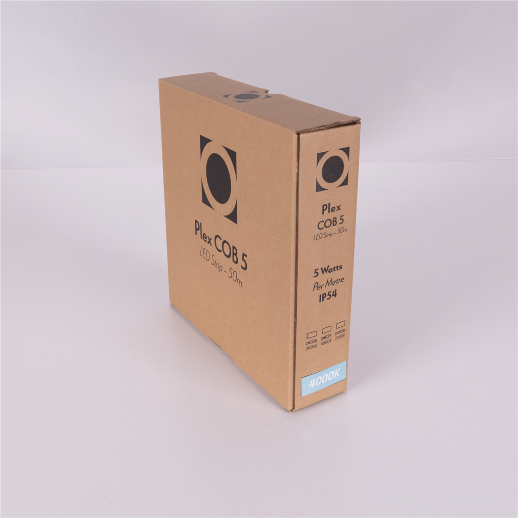 Domus PLEX-COB-5 LED Strip and Channels Tri - 5W 24V IP54 - 24028, 24029, 24030 50M PACK - Domus Lighting