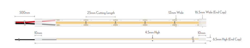 Domus PLEX-COB-20-IP67 LED Strip 3000K 4000K 5000K 20W 24V IP67 - 24079, 24080, 24081 Sold per metre