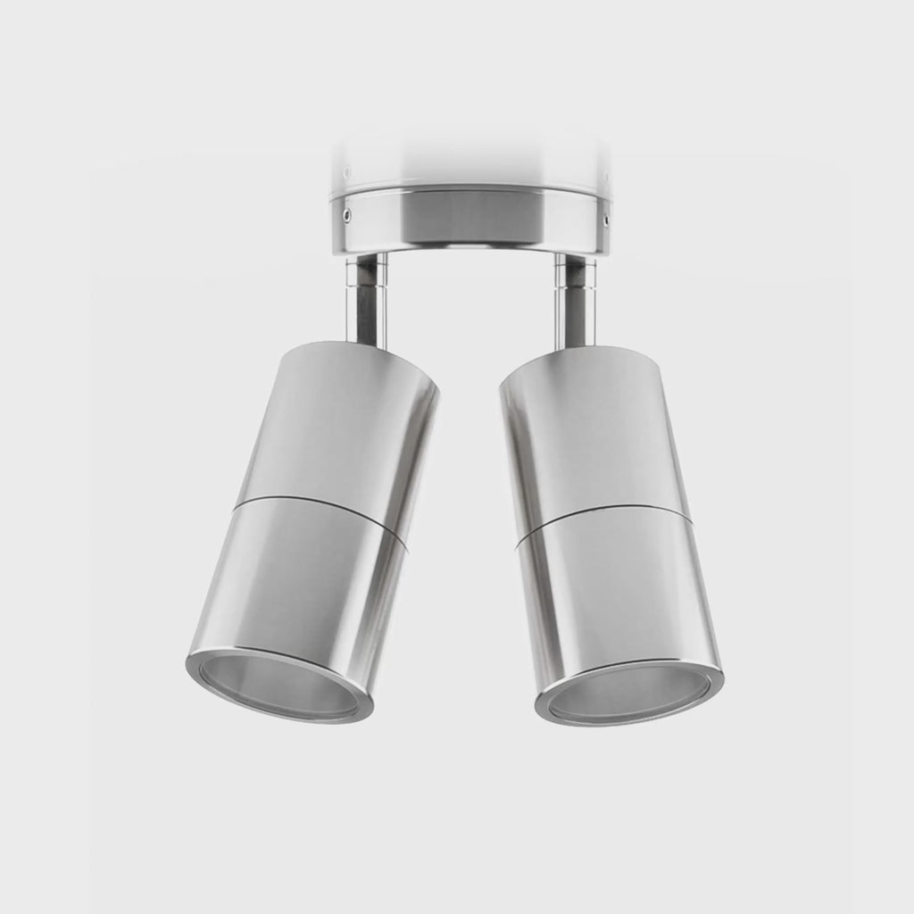 Havit Tivah Double Adjustable Pillar Exterior Wall Lights Tri - Titanium 2x3/5/7W / 2x5W 12V/240V IP65 - HV1385T-HV1387T