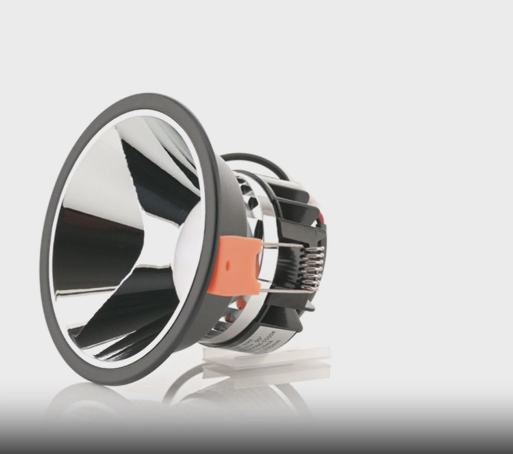 Havit Gleam Fixed Deep LED Downlight Tri - Black with Chrome Insert 9W 240V IP54 - HV5528T-BC