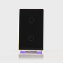 Havit Wifi 2 Gang with Gold Trim Wall Switch Clipsal Black 2x300W 240V IP20 - HV9220-2