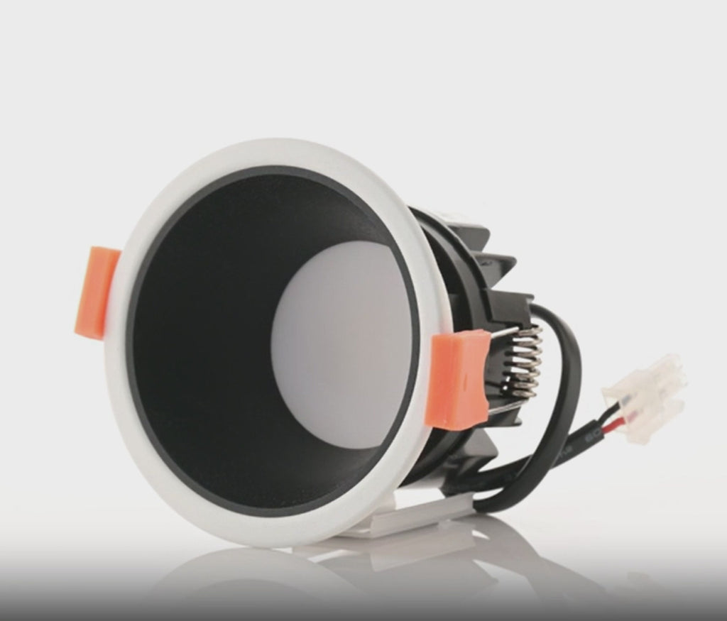 Havit Gleam Fixed Deep LED Downlight Tri - White with Black Insert 9W 240V IP54 - HV5529T-WB