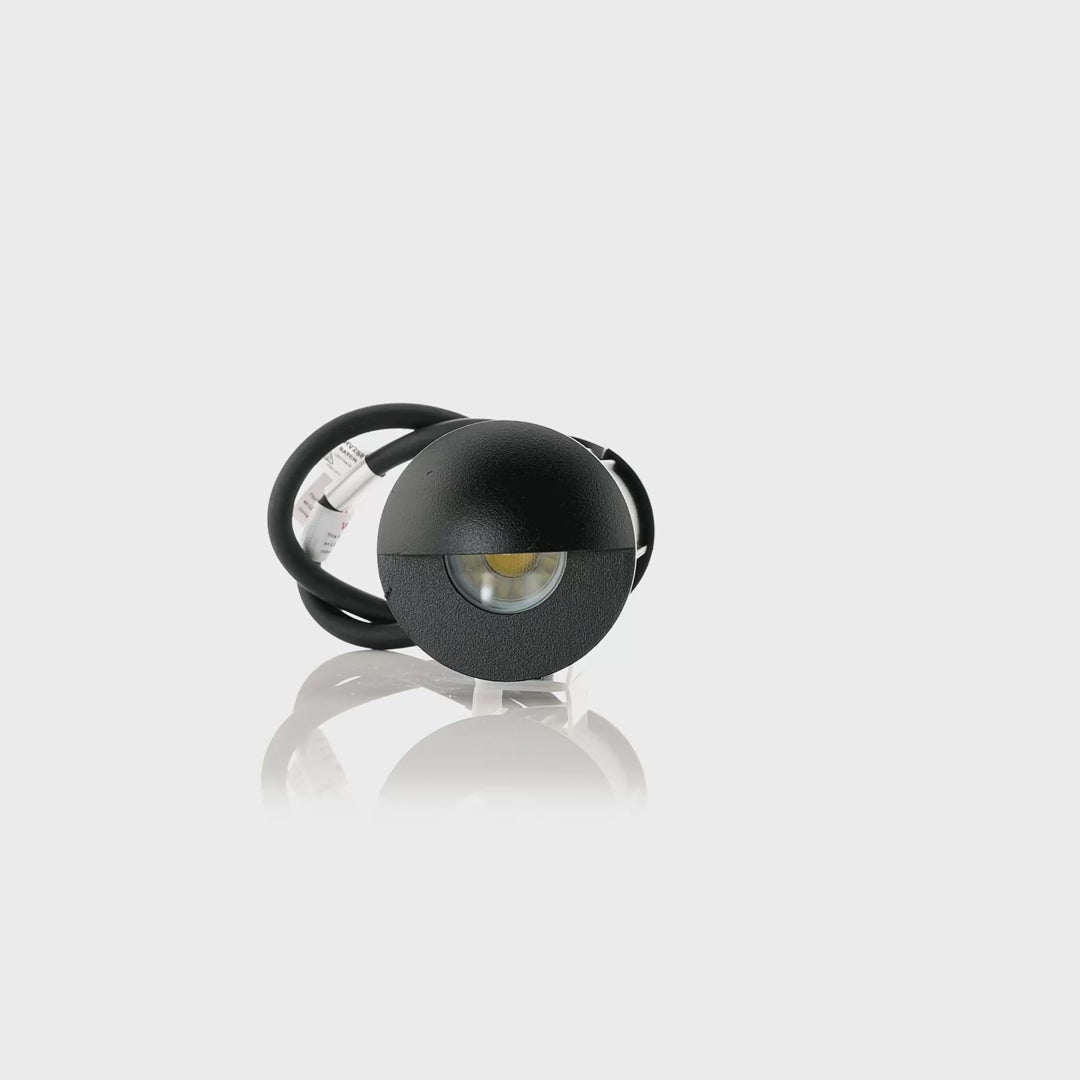 Havit Elite Wall with Eyelid Garden Step and Uplights Tri- Black 3W 12V IP65 - HV2883T-BLK-12V