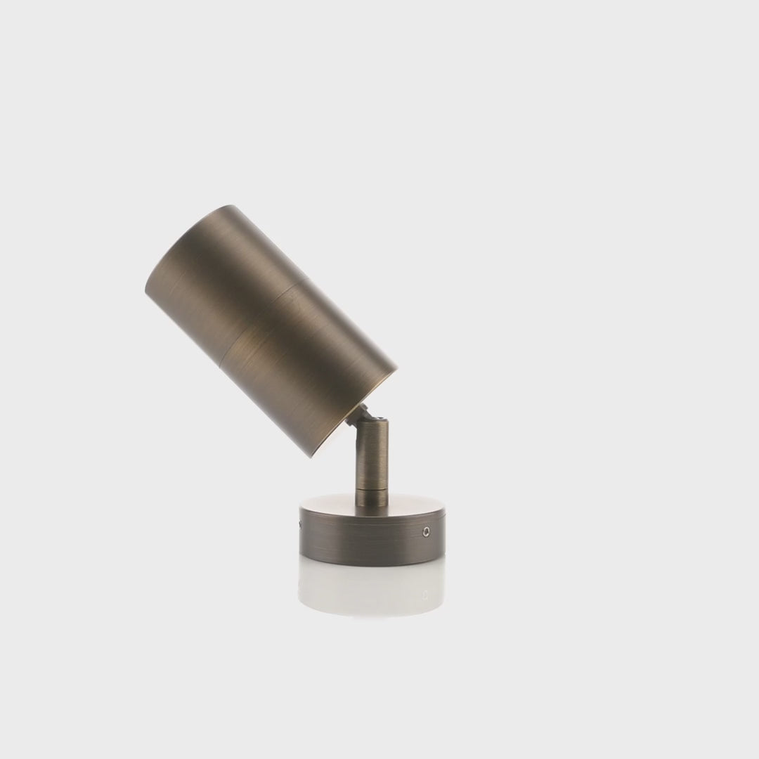 Havit Tivah Single Adjustable Pillar Exterior Wall Lights Tri - Antique Brass 3/5/7W 240V IP65 - HV1295T-HV1297T