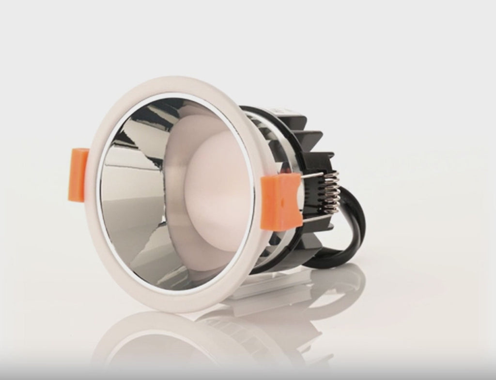 Havit Gleam Fixed Deep LED Downlight Tri - White with Chrome Insert 9W 240V IP54 - HV5529T-WC - Havit Lighting