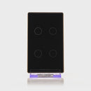 Havit Wifi 4 Gang with Gold Trim Wall Switch Clipsal Black 4x300W 240V IP20 - HV9220-4