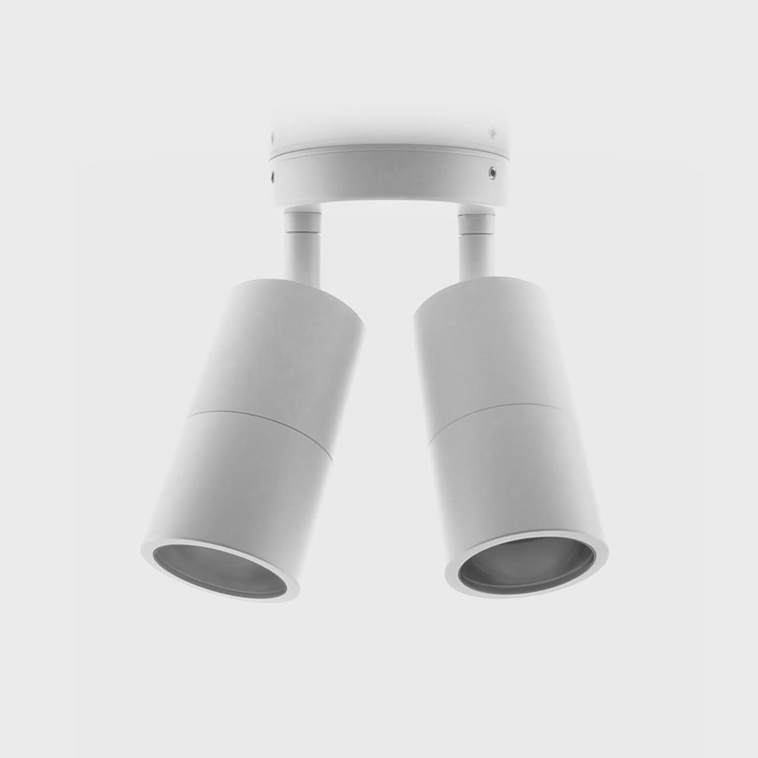 Havit Tivah Double Adjustable Pillar Exterior Wall Lights Tri - White 2x3/5/7W 12V/ 240V IP65 - HV1335T-HV1337T