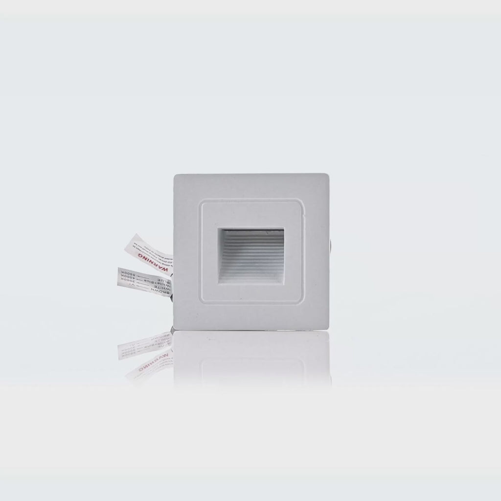 Havit Trin Small Square Recessed Garden Step and Up Light Tri- White 1W 12V IP54- HV3111T-WHT-12V