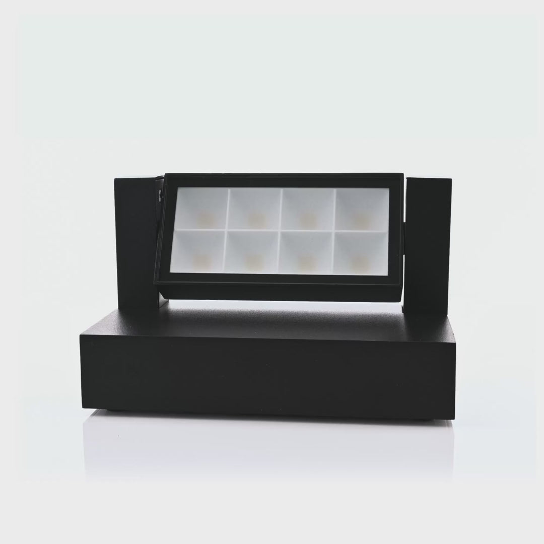 Havit Locu Adjustable LED Floodlights Tri- Aluminium Black 12W 240V IP65- HV3731T-BLK