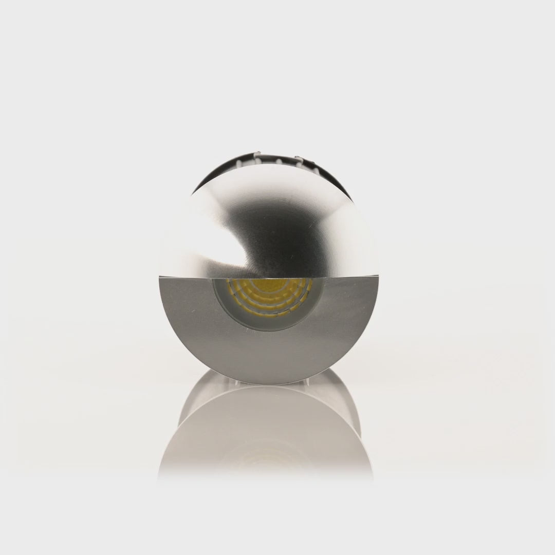 Havit Elite with Eyelid Garden Step and Up Lights Tri- Silver Aluminium 5W 12V IP65 - HV2884T-SLV-12V