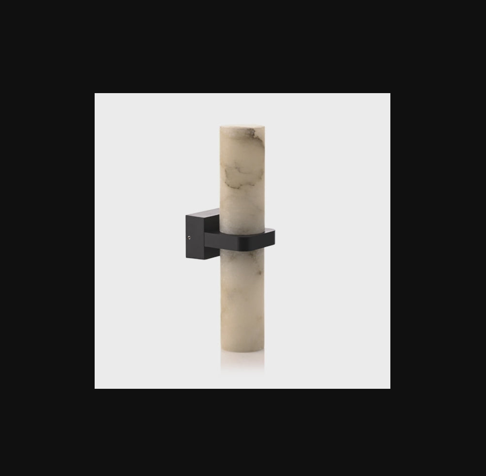 Havit Albast with Alabaster Glass Up & Down Exterior Wall Lights 3000K 4000K Black 2x9W 240V IP65- HV8079T-BLK