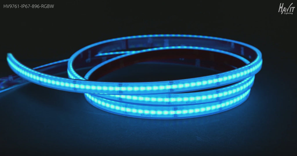 Havit COB RGBW LED Strip and Channels 20W 24V IP67 - HV9761-IP67-896-RGBW Sold per metre and 10 metre Roll