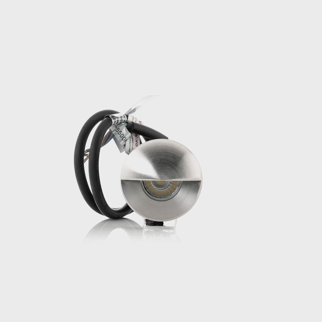 Havit Mini Ollo with Eyelid Garden Step and Up Lights Tri- 316 Stainless Steel 1W 12V IP67 - HV2891T-SS316-12V