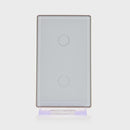 Havit Wifi 2 Gang with Gold Trim Wall Switch Clipsal White 2x300W 240V IP20 - HV9120-2