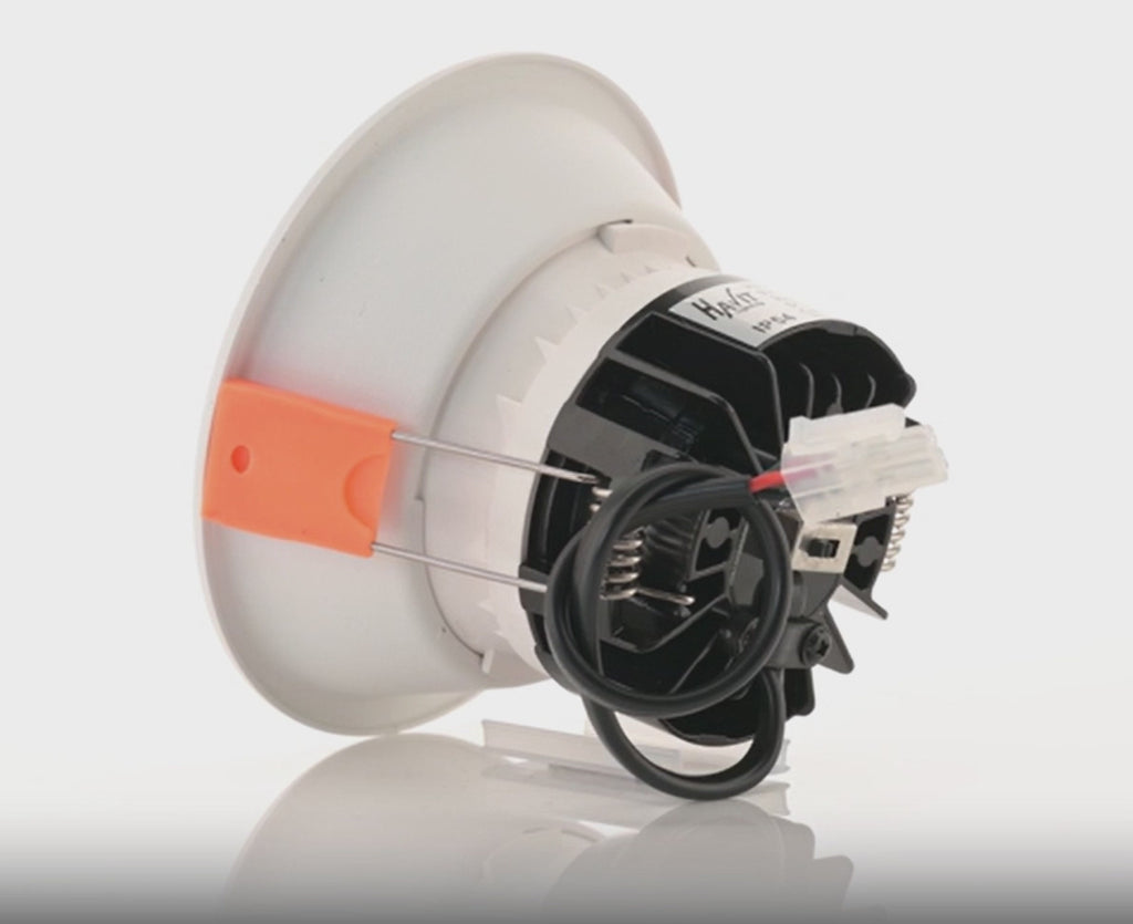 Havit Gleam Fixed Deep LED Downlight Tri - White with White Insert 9W 240V IP54 - HV5528T-WW