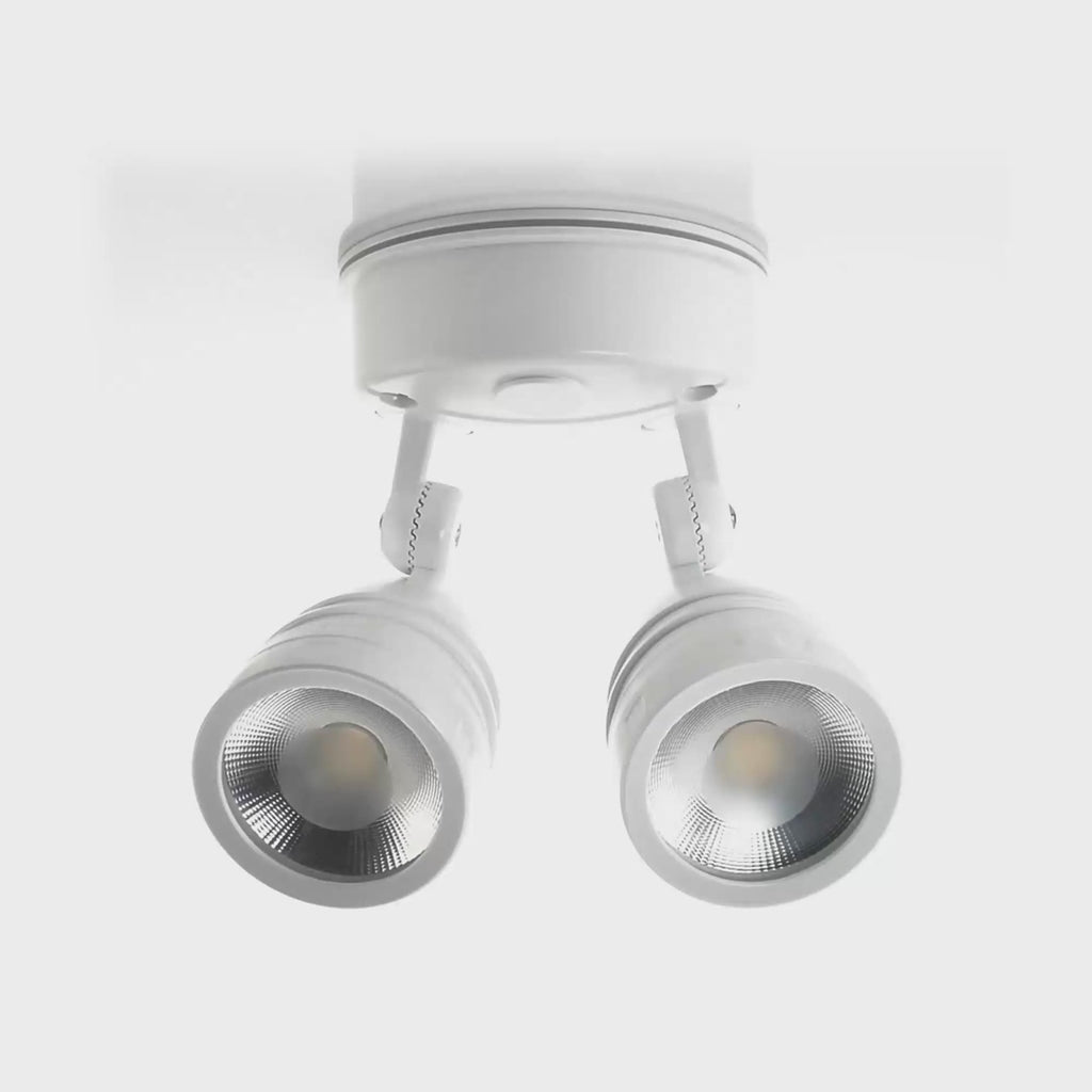 Havit Focus Polycarbonate Double Adjustable Spot Wall Light Tri - White 2x15W 240V IP65 - HV3793T-WHT