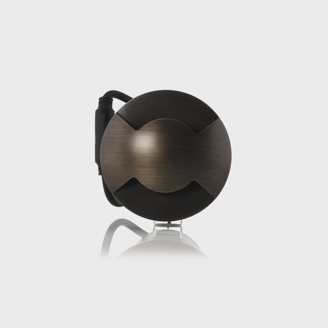 Havit Viale Double Driveway Garden Step and Up Lights Tri- Antique Brass 5W 12V IP65 - HV19072T-AB