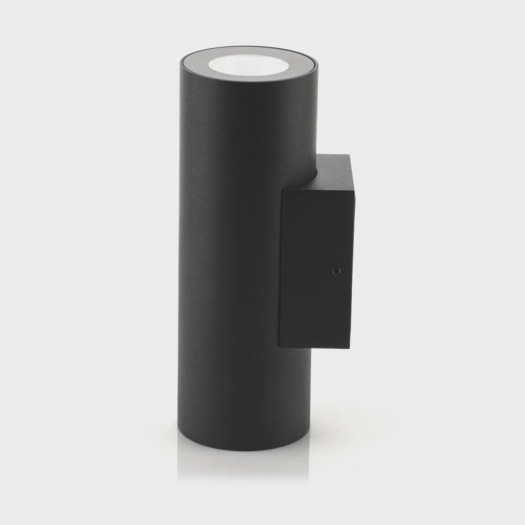 Havit Aries Up & Down Exterior Wall Lights Tri - Black 316 Stainless Steel 2x6W 240V IP65 - HV3626T-BLK