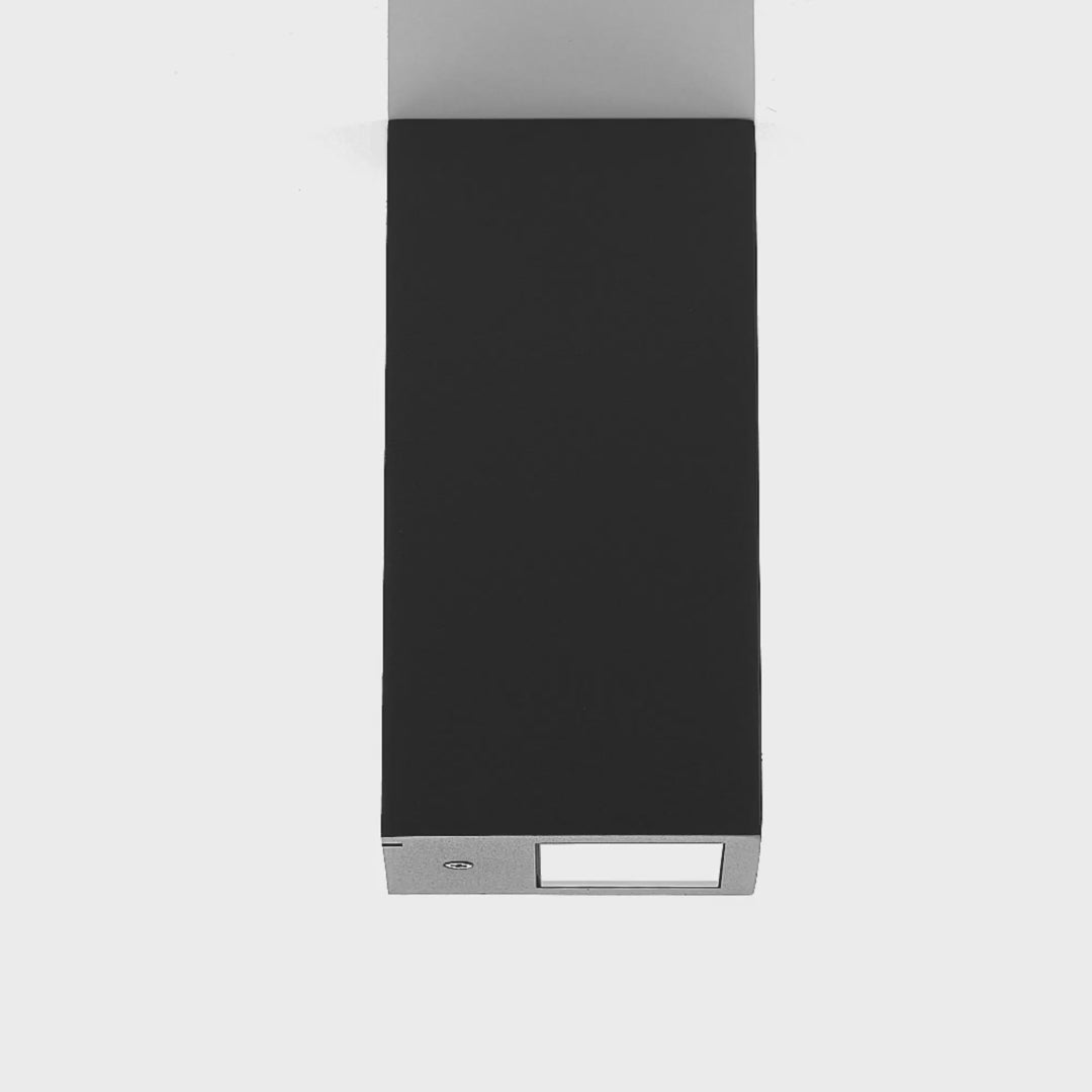 Havit Veldi Square Up & Down Exterior Wall Lights Tri - Black 2x5W 240V IP54 - HV3633T-BLK