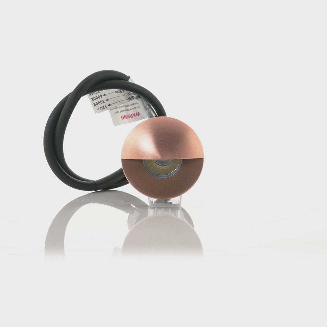 Havit Mini Ollo with Eyelid Garden Step and Up Lights Tri- Copper 1W 12V IP67 - HV2891T-CP-12V