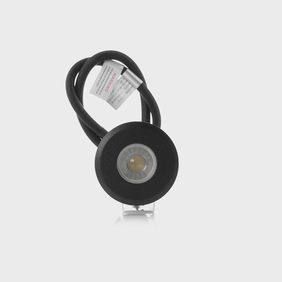 Havit Elite Wall / Deck/ Inground Garden Step and Up Lights Tri- Black 3W 12V IP65 - HV2881T-BLK-12V