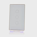 Havit Wifi 3 Gang with Gold Trim Wall Switch Clipsal White 3x300W 240V IP20 - HV9120-3
