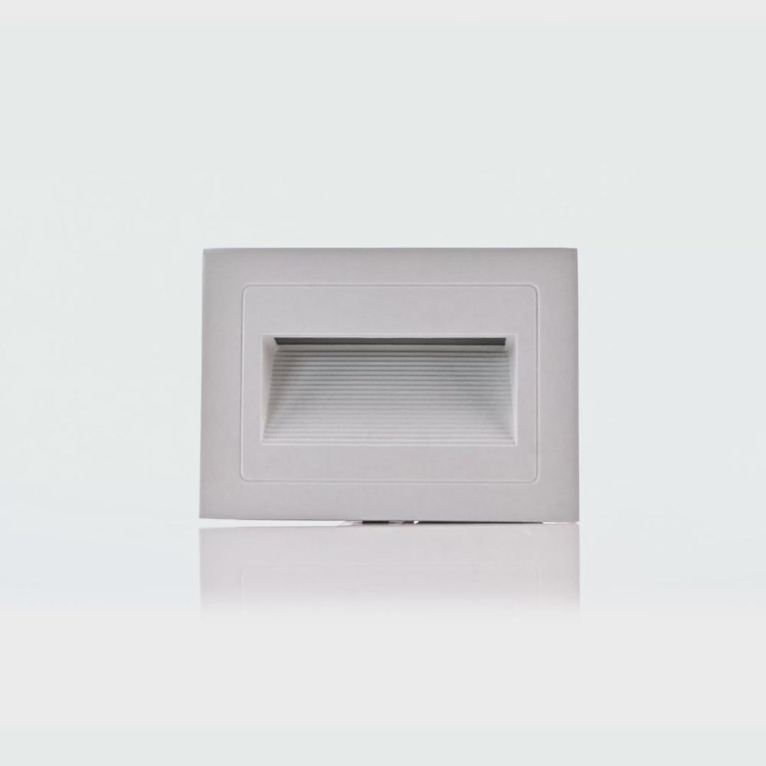 Havit Trin Rectangular Recessed LED Exterior Step Lights Tri- White 5W 12V/240V IP54- HV3113T-WHT-240V, HV3113T-WHT-12V