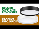 SAL DECORD SL2112TC LED Oysters Tri - Black / White 24/30W 240V - SL2112/30TC, SL2112/40TC - SAL Lighting