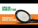 SAL UFO III SHB27/100 LED High Bay 5000K Black 100/150/200W 2340V IP65 - SHB27 - SAL Lighting