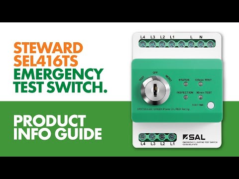 SAL STEWARD Emergency Light Switch Accessories Green 2W 240V- SEL416TS