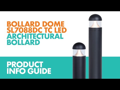 SAL BOLLARD DOME SL7088DC TC LED Bollards Tri- Black 10W 240V IP65 - SL7088DC50TC/BK, SL7088DC85TC/BK