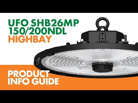 SAL UFO SHB26MP LED High Bay 5000K Black 80/120/150W 240V IP65 - SHB26MP