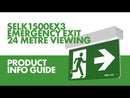 SAL EMERGENCY EXIT SELK1500EX3 LED Emergency White 2.8W 240V IP20 - SELK1500EX3RCP/WH - SAL Lighting