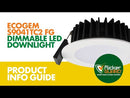 SAL ECOGEM flickerGUARD S9041TC2 FG LED Downlights Tri - White 10W 240V - S9041TC2/WH/FG - SAL Lighting