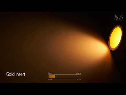 Havit Gleam Fixed LED Downlight 1800K 3000K White with White Insert 9W 240V IP54 - HV5529D2W-WW